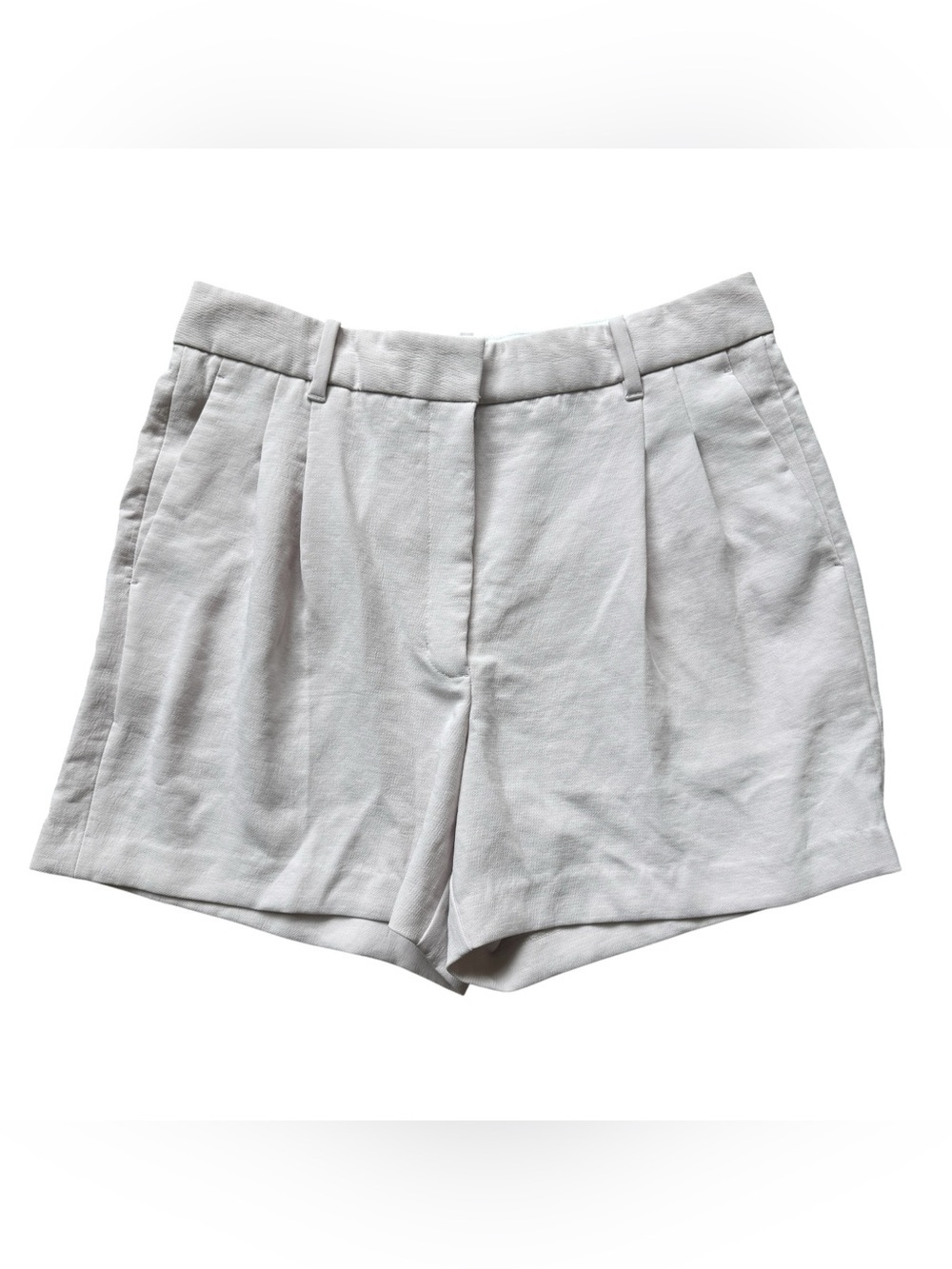 Wilfred Aritzia Lilac Pleated Tailored Shorts Sz 14 Quiet Luxury Chic Minimalist